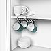 Spectrum Diversified Under The Shelf Mug Holder, Optional Under Cabinet Mounting, Slides Over Kitchen Cabinet Shelves, Holds Up to 8 Coffee Mugs & Tea Cups, Chrome
