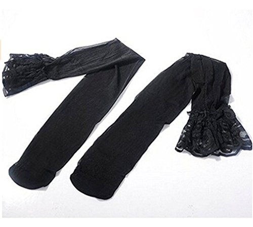 MISMXC Women's 3 Pieces Lace Garter Belt Stockings Sets with Butterfly Panty (Black 3#)