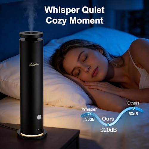 NoxLumina Waterless Scent Diffuser Starter Kit with 5 Essential Oils, Luxury Hotel-Class 1500 Sq Ft Cover Aromatherapy Diffuser Oil Machine, 6 Mist 4.06Oz Air Diffusers for Home Large Room Hotel SPA