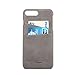 ELEOPTION iPhone 7 Slim Card Case PU Leather Case for iPhone 7 with ID Credit Card Slot Holder Shockproof Protective Cover (Grey, iPhone 7, 4.7 inch)