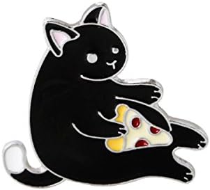 Creativelife Cat Pizza Brooch Cute Animal Brooch