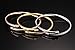 Keklle Jewelry Fashion Stainless Steel Triple Three Stackable Cable Wire Twisted Cuff Bangle Bracelets Set for Women