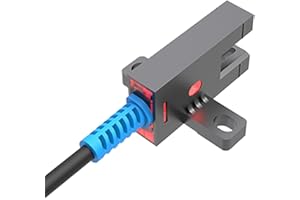 BOJKEON 672WR Photoelectric Sensors,5mm Slot photomicrosensors with Two outputs,Cord Length 2M,Infrared LED Light Source,L-ON/D-ON Selectable