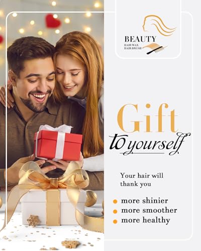Slick Back Hair Brush & Hair Wax Stick Set - Frizz Control & Flyaway Smoothing - Sleek Ponytails, Buns, Edges - Styling Cream/Gel/Balm/Pomade Stick for Women - Styling Accessories for Girls & Kids