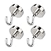 zuber h011-c Magnetic Hooks Powerful Heavy Duty Neodymium Magnet for Your Refrigerator and Other Surfaces, Will Not Scratch, Set of 4