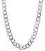 Men's 5.2mm Thick 925 Sterling Silver Beveled Cuban Link Curb Chain, 24