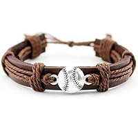 Welcometoo Perfect Choice Tennis Soccer Football Baseball Softball Volleyball Gymnastics Basketball Swim Charm Bracelets,A0042A