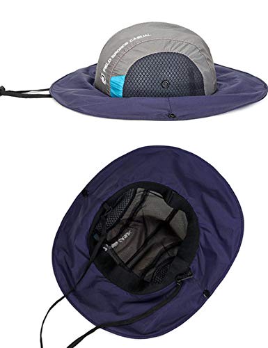 Bestgift Herren und Damen Sportlich UV-Schutzkappen Angel Bootfahren, Bergsteiger-Kappen Atmungsaktiv Sonnerhut – Bild 3