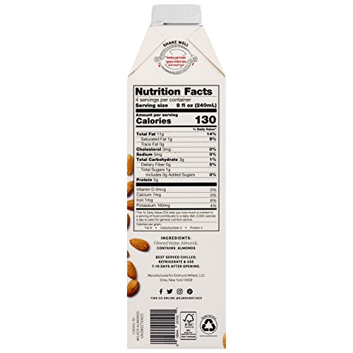 Elmhurst Unsweetened Milked Almonds 32 oz. Creamy & Delicious Almond