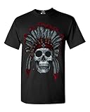 Shop4EverÂ® Chief Headdress Skull T-shirt Native American Shirts