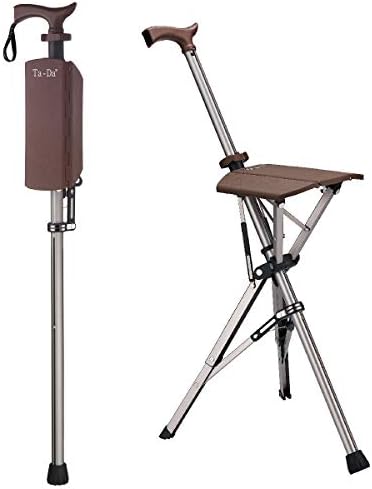 Ta Da Chair ターダチェア ステッキチェア 杖椅子 椅子になる杖 一脚杖 ステッキ チェアー 祖父母 プレゼント 三脚 椅子 杖 軽量 ワンタッチ 散歩 ハイキング 旅行 行列 運動会 シニア Ta Daチェア タダチェア