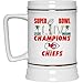 Kansas City Chiefs Beer Mug Super Bowl 54 Champions Kansas City Chiefs Beer Stein V2 22 oz White Ceramic Beer Cup Perfect Unique Gift for any Chiefs Fan
