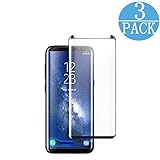 Samsung Galaxy S8 Plus PET HD Screen Protector, EcoPestuGo [3 - Pack][No Bubble][Case-Friendly][3D coverage] PET HD Screen Protector Film for Samsung Galaxy S8 Plus - Black