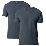 Lapasa Men's 2-Pack Micro Modal QUICK DRYING T-shirt V-Neck Short Sleeve Undershirt