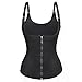 Junlan Waist Trainer, Corset Cincher Body Slimmer Shaper Tummy Control for Women Vest (M, Black Waist Trainer for Weight Loss)