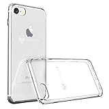 iPhone 8/ 7 Clear Case with Cleaning Cloths Gift by Wanshine Protective Cover for Apple iPhone 8/ 7 [Shock Absorption] Reinforced Corner TPU Bumper Cushion- Transparent