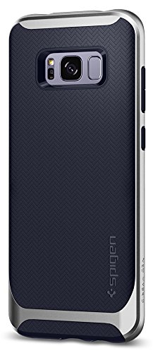 Spigen Neo Hybrid Galaxy S8 Case Herringbone with Flexible Inner Protection and Reinforced Hard Bumper Frame for Samsung Galaxy S8 (2017) - Arctic Silver