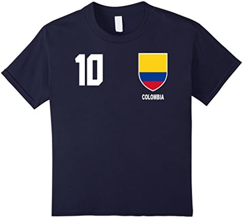 Kids Colombia Football Soccer T-Shirt 6 Navy