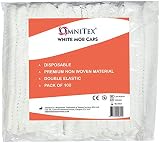 Omnitex Premium White Mob Caps 100 Pack Non Woven Hair Net Covers view 2