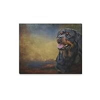 JTMOVING Wall Art Painting Drawing Dog Rottweiler Tricolor Portrait OnPrints On Canvas The Picture Landscape Pictures Oil for Home Modern Decoration Print Decor for Living Room