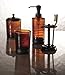 mDesign Tint Bathroom Vanity Canister Jar for Cotton Balls, Swabs, Cosmetic Pads - Brown