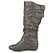 Brinley Co Women's Cammie WC Slouch Boot, Grey Wide, 9 M US
