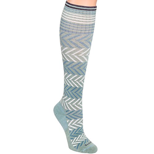 Sockwell Womens Chevron Travel Compression Socks (Celadon, M/L)