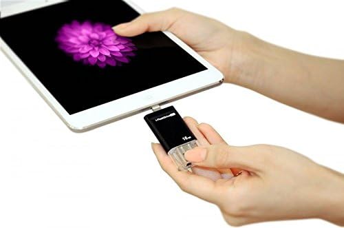 PhotoFast i-FlashDrive EVO Memory Stick USB to Lightning Apple and Android Devices 16GB IFDEVO16GB Pack of 1 Black …