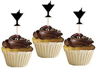 Bachelorette MARTINI cupcake cake toppers toothpicks cheers
