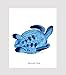 Gnosis Picture Archive Blue Sea Turtles Decor Art Prints Set of 4 Unframed Beach Coastal Decor Wall Art