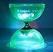 Triple Bearing LED Light Up Professional Diabolo / Chinese Yoyo Toy with Aluminum Sticks Translucent Green - Flight Diabolo