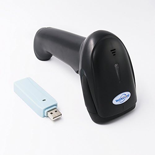 Vancode 2.4GHz Wireless Bluetooth USB Portable Handheld Laser Barcode Reader Scanner for POS PC Latop Mobile Payment Fedex ad USPS and More (Black)