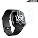 [ 3-Pack ] Fitbit Versa Screen Protector, Waterproof 9H Tempered Glass Screen Protector for Fitbit Versa Smart Watch [2.5D Round Edge] [9H Hardness] [Crystal Clear] [Anti-Scratch] [No-Bubble]