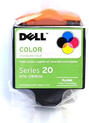 New Genuine OEM DW906 Dell Series 20 Standard Capacity P703w Personal All-in-One Printer Tri-Color High Resolution Replacement Inkjet Color Cartridge 330-2116 N570F Y859H 330-2396