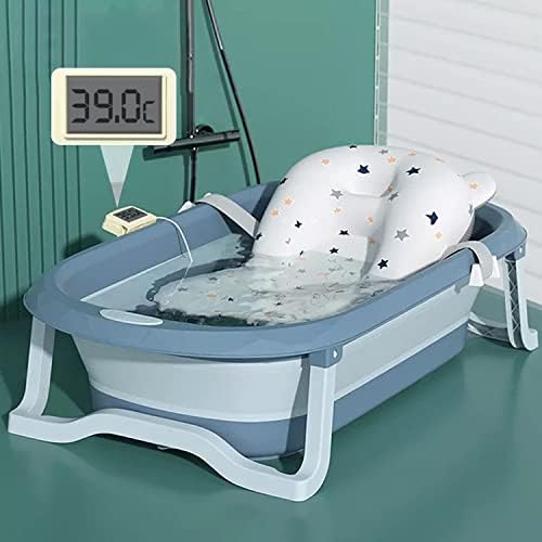ROMAN Foldable Baby Bathtub Set with Temperature Sensing Thermometer