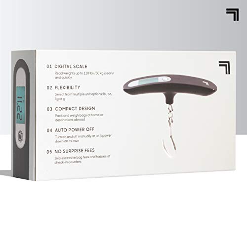 SHARPER IMAGE Digital Hanging Luggage Scale, Best Portable Compact Hand
