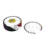uxcell Round Pearl Decorative Straight Head Pins Assorted Color 1.5 Inch Long 480 PCS