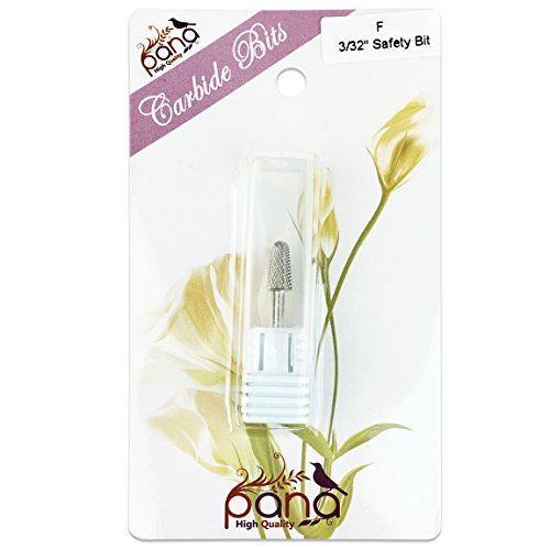 Pana 3/32" Safety Bit Nail Carbide Bit - Silver Color (Grit: Fine - F) for Electric Dremel Drill Machine