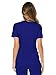 Cherokee Scrubs for Women Mock Wrap Top with 3 Pocket, Back Princess Seams WW610, S, Galaxy Blue