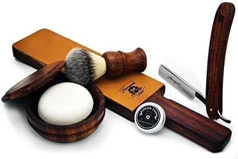 Shaving Brush,Leather Strop, Wooden Bowl,Soap & Leather Strop Paste - Image 3
