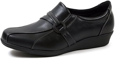Texcy TL-18163 EEEE Slip-on Wide Width Lightweight Design Comfort Low Heel Wedge Sole