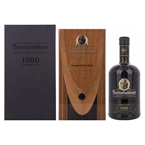 Bunnahabhain 36 Years Old Canasta Cask Finish in Holzkiste 1980 Whisky (1 x 0.7 l)