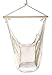 SueSport Hanging Rope Hammock Chair Porch Swing Seat Sky Chair with Cushions for Any Indoor or Outdoor Spaces - Max. 265 Lbs - 2 Seat Cushions Included