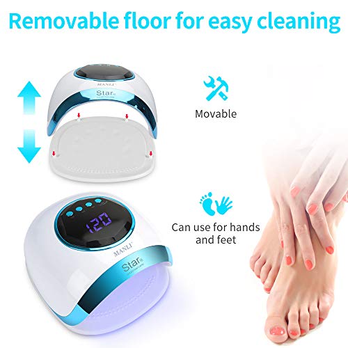 Nail Lamp,UV LED Nail Dryer 54W Gel Nail Polish Light with 4 Timers Professional Nail Art Tools Accessories,Senor For Gel Nails and Toe Nail Curing, White