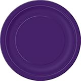 18cm Deep Purple Party Plates, Pack of 20
