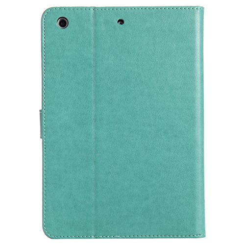 iPad Mini 2 Mini 3 Case, LittleMax(TM) Lightweight PU Leather Flip Stand Embossed Cat & Tree Case Smart Cover with Auto Wake / Sleep for Apple iPad Mini 3/2/1 [One Free Stylus Pen]-#2 Green - Thumbnail 3