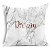Aremazing Modern Rose Gold White Marble Pattern Super Soft Throw Pillow Case Cushion Cover Home Decor 18 X 18 Inches (Dream)