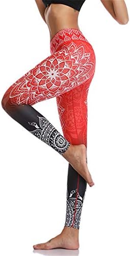 YEHAOFEI High Waist Print Yoga Pants Fitness Yoga Leggings Workout Running Leggings Gym Yoga Pants Elastic Slim Sports Leggings