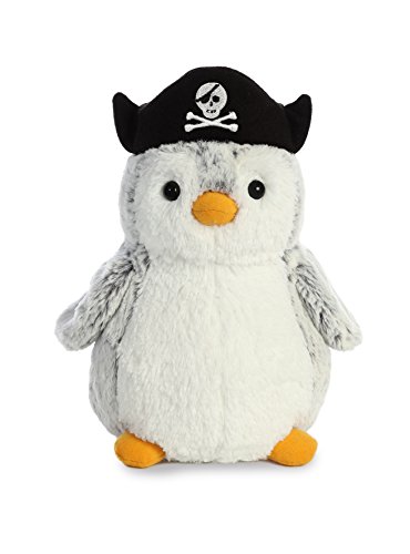 Aurora World Pompom Penguin Plush Toy Animal, Pompom Wanna Be Pirate, 9