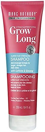 Marc Anthony Strengthening Grow Long Super Fast Strength 8.4 Ounce Tube, Sulfate Free Shampoo, Caffeine and Ginseng Infused Shampoo (2 pack)